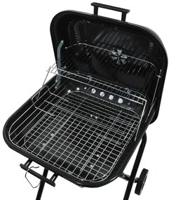 Griglia a carbone portatile nera