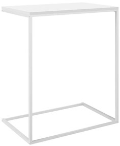 Tavolino da salotto bianco 55x35x66 cm in legno multistrato