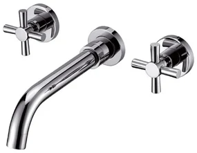 Kamalu - Miscelatore da incasso a muro con 2 maniglie modello Ection-2LI