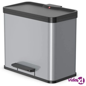 Hailo Pattumiera a Pedale Oko Trio Plus L 3x9 L Argento 0633-220