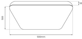 Plafoniera NEMO LED/36W/230V 50x50 cm nera