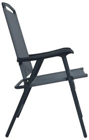 Set da bistrot 3 pz grigio in acciaio