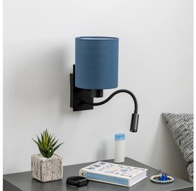 Brilagi - Applique a LED NUBILA 1xE27/25W/230V+ LED/3W nero/blu scuro