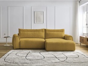 Divano angolare in giallo ocra Aden – Bobochic Paris