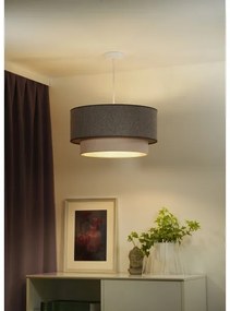 Duolla- Lampadario a sospensione con filo BOHO ECO RECYCLING 1xE27/15W/230V diametro 45 cm marrone/color crema