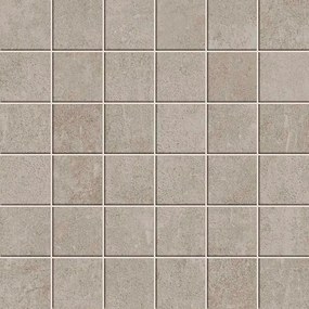 Mosaico in gres porcellanato Draft Grey grigio opaco L 30 x L 30cm x Sp. 8 mm, 10 pezzi