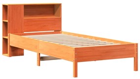 Letto libreria senza materasso marrone cera 90x200 cm in pino