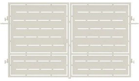 Cancello con serratura elettrica Privacy in ferro, apertura centrale, L 308.5 x H 180 cm, di colore bianco