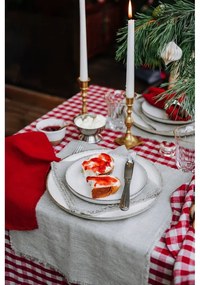 Asciugamano di lino 45x65 cm Red Gingham - Linen Tales