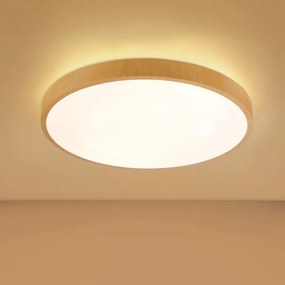 Brilagi-LED Lampada dimmerabile GLASS POOL DOUBLE LED/60W/230V 50 cm, finitura effetto legno + telecomando