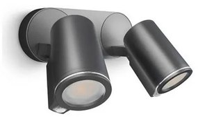 Steinel 058647 - Lampada da esterno con sensore SPOT DUO 2xGU10/7,5W/230V IP44