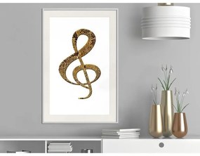 Poster Golden Treble Clef