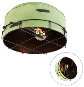 Plafoniera industriale verde 35 cm - Barril
