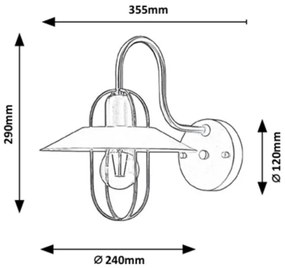 Rabalux - Applique 1xE27/40W/230V