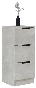 Credenza grigio cemento 30x30x70 cm in legno multistrato