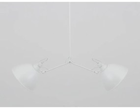 Lampada a sospensione bianca con paralume in metallo 104x104 cm Coben - CustomForm
