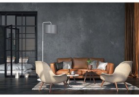 Piantana Contemporaneo Sigfrido Acciaio Bianco Grigio 1 Luce E27 Ip20