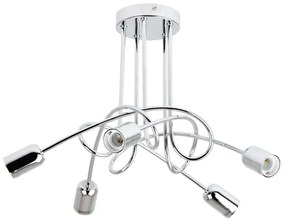 Plafoniera moderno Zeta Ø 48 cm cromo IP20, 5XE27