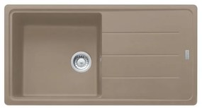 Lavello integrato 1 vasca con gocciolatoio laterale destro o sinistro FRANKE Boston fragranite L 50 x L 97 cm marrone