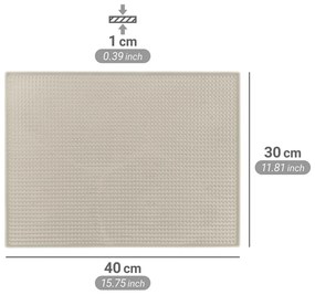 Tappetino scolapiatti beige in gomma 40x30 cm Maxi – Wenko