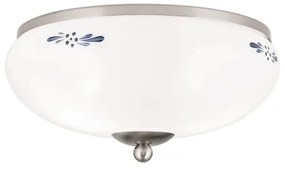 Orion DL 7-673- Plafoniera LANDHAUS 2xE27/60W/230V diametro 28 cm mm cromo/bianco