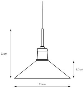 Markslöjd 108867 - Lampadario a sospensione con filo VELA 1xE27/40W/230V ottone/bianco