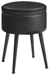 Sgabello in pelle CORE nero