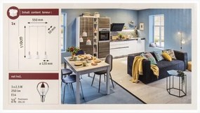 Paulmann 79657 - 3xE14/20W Lampadario a sospensione con filo NEORDIC HALDAR 230V