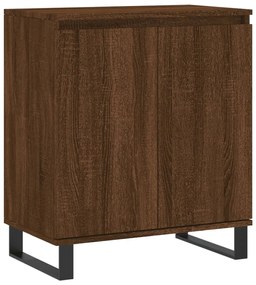 Credenza rovere marrone 60x35x70 cm in legno multistrato