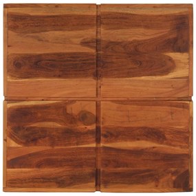 Tavolino da salotto 80x80x30 cm in legno massello di acacia