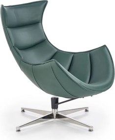Poltrona imbottita Luxor in verde - H 96 cm