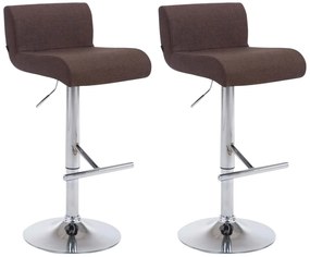Set 2 Sgabelli Bar California İn Tessuto - Eleganza E Comfort / Dunkelgrau