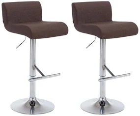 Set 2 Sgabelli Bar California İn Tessuto - Eleganza E Comfort / Dunkelgrau