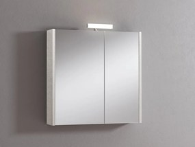 Pensile con luce Akira cemento chiaro L 71.5 x H 70 x P 15.5 cm