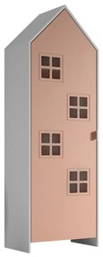 Armadio per bambini rosa e bianco in legno di pino 37x172 cm Casami Bruges - Vipack