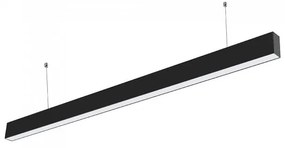 Lampada Led Lineare A Sospensione Slim 120cm 40W Corpo Nero Neutro 4000K Allungabile Chip Samsung SKU-21374