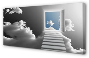 Quadro su tela Porte del paradiso delle scale 125x50 cm