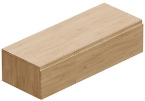 Mobile da bagno sotto lavabo L 120.3 x H 30 x P 46 cm rovere, 2 cassetti Step