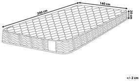 Materasso a molle insacchettate H3 140 x 200 cm BLISS Beliani