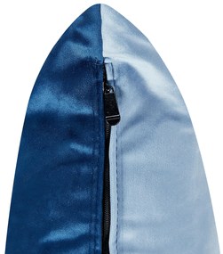 Chaise longue sinistra velluto blu e azzurro GONESSE Beliani