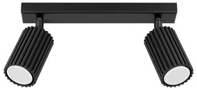 Faretto nero 6,5x30 cm Gleam – Sollux