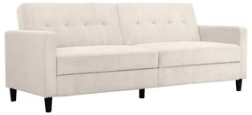 Divano letto in velluto a coste bianco 82 cm Hartford - Støraa