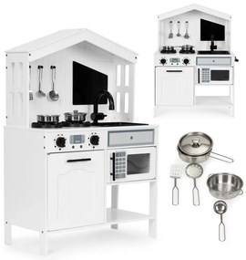 Elegante cucina per bambini in legno + accessori