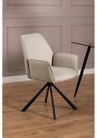 Set di sedie da pranzo beige in imbottito con braccioli 2 pz Glenda – Actona