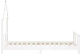 Giroletto per bambini bianco 90x190cm in legno massello di pino