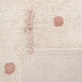 Tappeto in cotone beige e rosa fatto a mano, 100 x 150 cm Numi - Nattiot