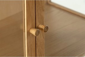 Vetrina di colore naturale con effetto rovere 180x80x40 cm Ceci – MOME