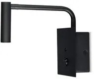 3W Led Hotel Side Light(Wall Lamp)With Switch&Usb Port 3000K-Black