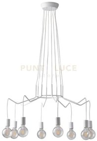 Lampadario a sospensione habitat bianca 8 luci attacco e27 85x120cm...