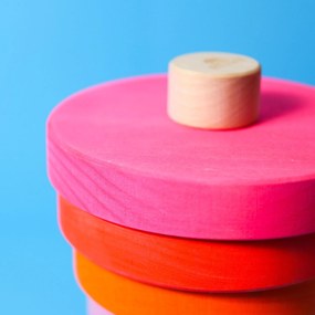 Grimm's - Torre impilabile conica - rosa neon